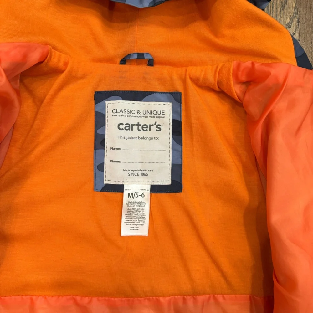 Carter’s Rain Jacket - Blue Camo